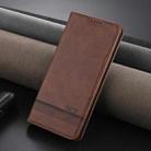 For Xiaomi Redmi 13 4G Global AZNS Magnetic Calf Texture Flip Leather Phone Case(Dark Brown) - 2