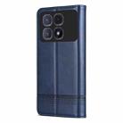 For Redmi K70 Ultra AZNS Magnetic Calf Texture Flip Leather Phone Case(Dark Blue) - 3