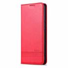 For Redmi Note 14 5G AZNS Magnetic Calf Texture Flip Leather Phone Case(Red) - 2