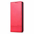 For Redmi Note 14 Pro+ 5G AZNS Magnetic Calf Texture Flip Leather Phone Case(Red) - 2