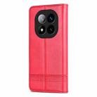 For Redmi Note 14 Pro+ 5G AZNS Magnetic Calf Texture Flip Leather Phone Case(Red) - 3