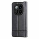 For Redmi Note 14 Pro+ 5G AZNS Magnetic Calf Texture Flip Leather Phone Case(Black) - 3