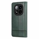 For Redmi Note 14 Pro+ 5G AZNS Magnetic Calf Texture Flip Leather Phone Case(Dark Green) - 3