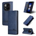 For Redmi Note 14 Pro+ 5G AZNS Magnetic Calf Texture Flip Leather Phone Case(Dark Blue) - 1