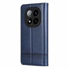 For Redmi Note 14 Pro+ 5G AZNS Magnetic Calf Texture Flip Leather Phone Case(Dark Blue) - 3