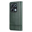 For Redmi Note 14S 4G AZNS Magnetic Calf Texture Flip Leather Phone Case(Dark Green) - 3