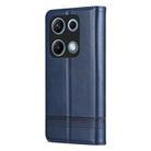 For Redmi Note 14S 4G AZNS Magnetic Calf Texture Flip Leather Phone Case(Dark Blue) - 3