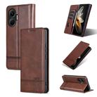 For Redmi Turbo 4 Pro AZNS Magnetic Calf Texture Flip Leather Phone Case(Dark Brown) - 1