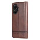 For Redmi Turbo 4 Pro AZNS Magnetic Calf Texture Flip Leather Phone Case(Dark Brown) - 3