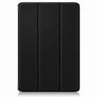 For Huawei MatePad 11.5S Custer Texture 3-Fold Holder Smart Leather Tablet Case(Black) - 2