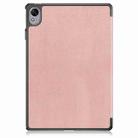 For Huawei MatePad 11.5S Custer Texture 3-Fold Holder Smart Leather Tablet Case(Rose Gold) - 3