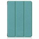 For Huawei MatePad 11.5S Custer Texture 3-Fold Holder Smart Leather Tablet Case(Dark Green) - 2