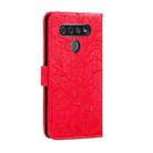For LG K51S Lace Flower Horizontal Flip Leather Case with Holder & Card Slots & Wallet & Photo Frame(Red) - 3