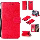 For LG K41S Lace Flower Horizontal Flip Leather Case with Holder & Card Slots & Wallet & Photo Frame(Red) - 1