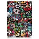 For Huawei MatePad 11.5S Custer Texture Coloured Drawing 3-Fold Holder Smart Leather Tablet Case(Graffiti) - 2