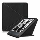 For Kobo Libra Colour 2024 Solid Color Deformation TPU Leather Smart Tablet Case(Black) - 1