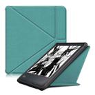 For Kobo Libra Colour 2024 Solid Color Deformation TPU Leather Smart Tablet Case(Green) - 1