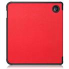 For Kobo Libra Colour 2024 Solid Color Deformation TPU Leather Smart Tablet Case(Red) - 3