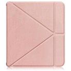 For Kobo Libra Colour 2024 Solid Color Deformation TPU Leather Smart Tablet Case(Rose Gold) - 2