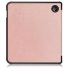 For Kobo Libra Colour 2024 Solid Color Deformation TPU Leather Smart Tablet Case(Rose Gold) - 3
