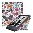 For Kobo Libra Colour 2024 Solid Color Deformation TPU Leather Smart Tablet Case(Butterflies) - 1