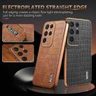 For Samsung Galaxy S25 Ultra 5G AZNS Electroplated Frame Crocodile Texture Full Coverage Phone Case(Green) - 3