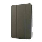 For iPad 10th Gen 10.9 2022 Carbon Fiber Clear Acrylic 3-Fold Leather Tablet Case(Grey) - 2