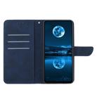 For Samsung Galaxy S25 Edge 5G Stitching Embossed Leather Phone Case(Blue) - 3