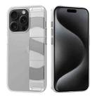 For iPhone 15 Pro Silicone Wristband Holder Phone Case(Matte Clear) - 1