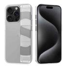 For iPhone 15 Pro Max Silicone Wristband Holder Phone Case(Matte Clear) - 1