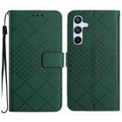 For Samsung Galaxy S25 FE 5G Rhombic Grid Texture Leather Phone Case(Green) - 1