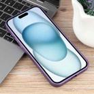 For iPhone 15 Pure Color Honeycomb Aromatherapy MagSafe Phone Case(Purple) - 3