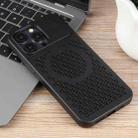 For iPhone 14 Pro Max Pure Color Honeycomb Aromatherapy MagSafe Phone Case(Black) - 2
