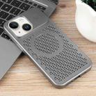 For iPhone 13 Pure Color Honeycomb Aromatherapy MagSafe Phone Case(Grey) - 2