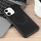 For iPhone 12 Pure Color Honeycomb Aromatherapy MagSafe Phone Case(Black) - 2