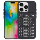 For iPhone 16 Pro Max Pure Color Honeycomb Aromatherapy MagSafe Phone Case(Black) - 1