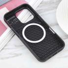 For iPhone 16 Pro Max Pure Color Honeycomb Aromatherapy MagSafe Phone Case(Black) - 3