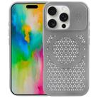 For iPhone 16 Pro Max Pure Color Honeycomb Aromatherapy MagSafe Phone Case(Grey) - 1