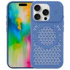 For iPhone 16 Pro Pure Color Honeycomb Aromatherapy MagSafe Phone Case(Blue) - 1