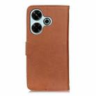 For Xiaomi Redmi 13 4G KHAZNEH Cowhide Texture Horizontal Flip Leather Phone Case(Brown) - 3