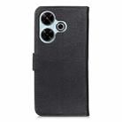For Xiaomi Redmi 13 4G KHAZNEH Cowhide Texture Horizontal Flip Leather Phone Case(Black) - 3