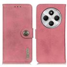 For Redmi 14C 4G KHAZNEH Cowhide Texture Horizontal Flip Leather Phone Case(Pink) - 1