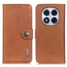 For Redmi Note 14 Pro 4G KHAZNEH Cowhide Texture Horizontal Flip Leather Phone Case(Brown) - 1