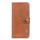 For Redmi Note 14 Pro 4G KHAZNEH Cowhide Texture Horizontal Flip Leather Phone Case(Brown) - 3