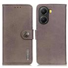 For Redmi Turbo 4 KHAZNEH Cowhide Texture Horizontal Flip Leather Phone Case(Khaki) - 1