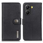 For Redmi Turbo 4 KHAZNEH Cowhide Texture Horizontal Flip Leather Phone Case(Black) - 1
