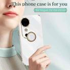 For vivo S19 XINLI Straight 6D Plating Gold Edge TPU Shockproof Case with Ring Holder(Mint Green) - 3