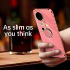 For vivo S19 XINLI Straight 6D Plating Gold Edge TPU Shockproof Case with Ring Holder(Pink) - 2
