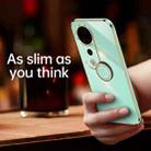 For vivo S19 Pro XINLI Straight 6D Plating Gold Edge TPU Shockproof Case with Ring Holder(Mint Green) - 2