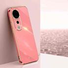 For vivo S19 Pro XINLI Straight 6D Plating Gold Edge TPU Phone Case(Hawthorn Red) - 1